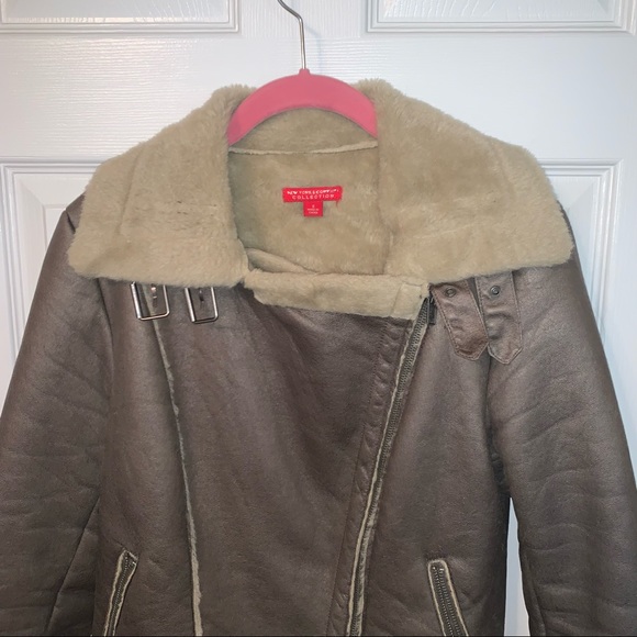 Faux fur biker jacket - Picture 3 of 6